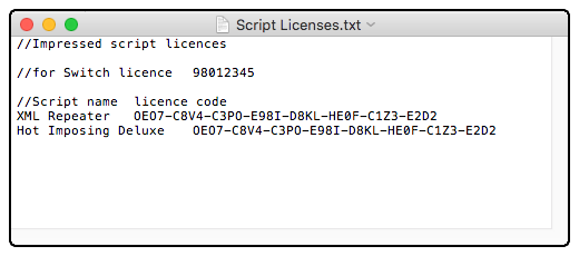 Eine Lizenz bezogen auf Switch