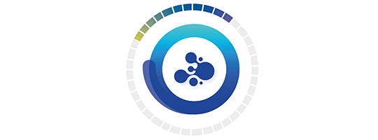 Kreis mit farbigen Objekten, Animation