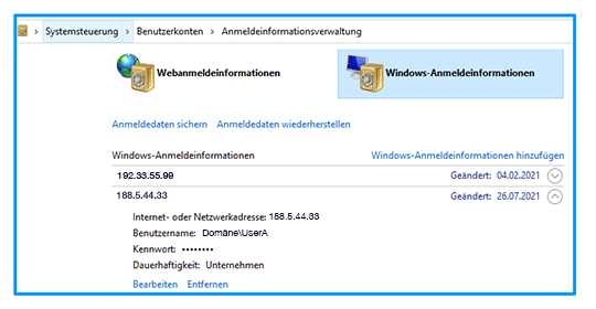 Windows Anmeldekonfiguration
