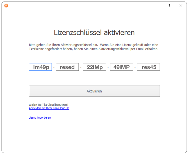 Für eine Aktivierung wird ein Schlüsselbenötigt der das Produkt aktiviert