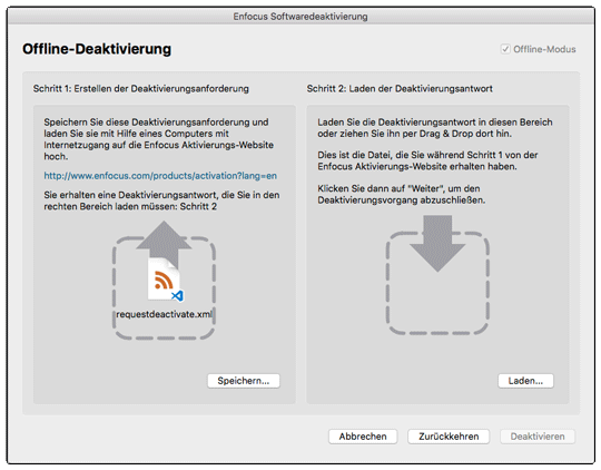 Speichern der Anforderungsdatei für die Webseite